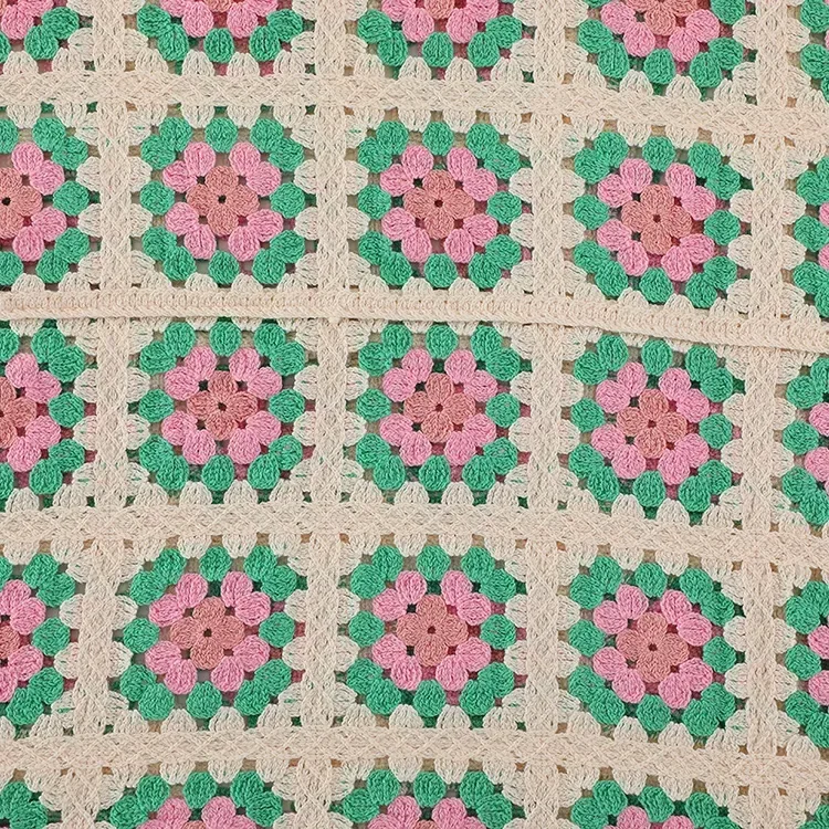 Wholesale pastel granny square crochet-look top for OEM and private label production 7