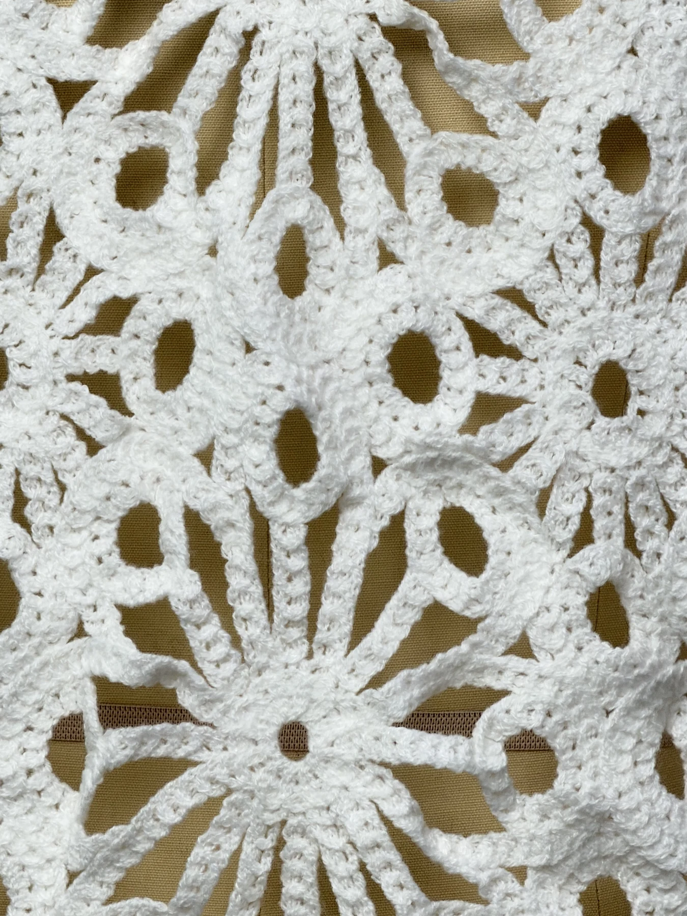 Wholesale Ivory Petal Motif Crochet-Look Poncho Top for OEM and private label production 5
